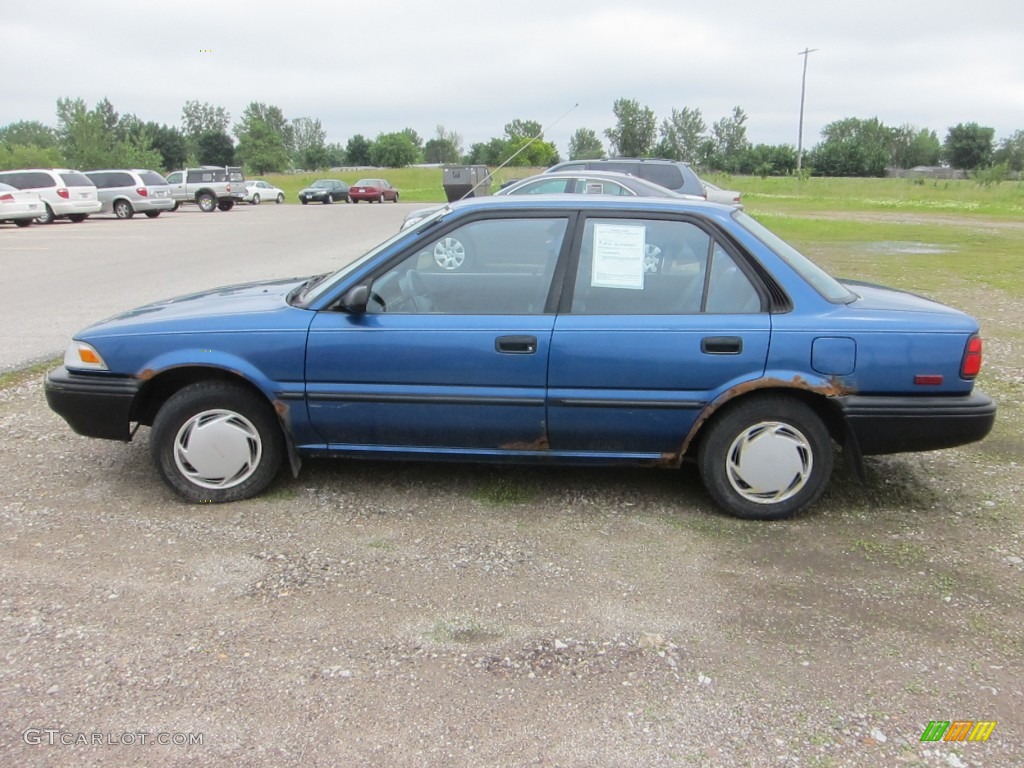 1991 Corolla Deluxe Sedan - Regatta Blue Pearl Metallic / Gray photo #7