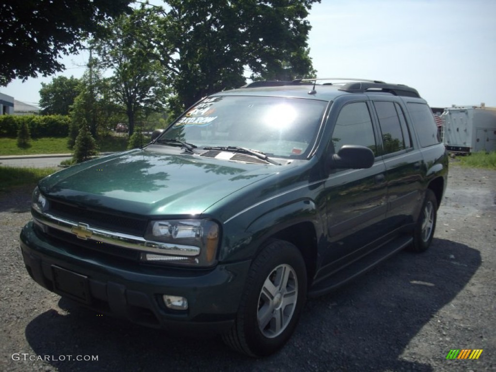 2005 TrailBlazer EXT LS 4x4 - Emerald Jewel Green Metallic / Light Gray photo #1