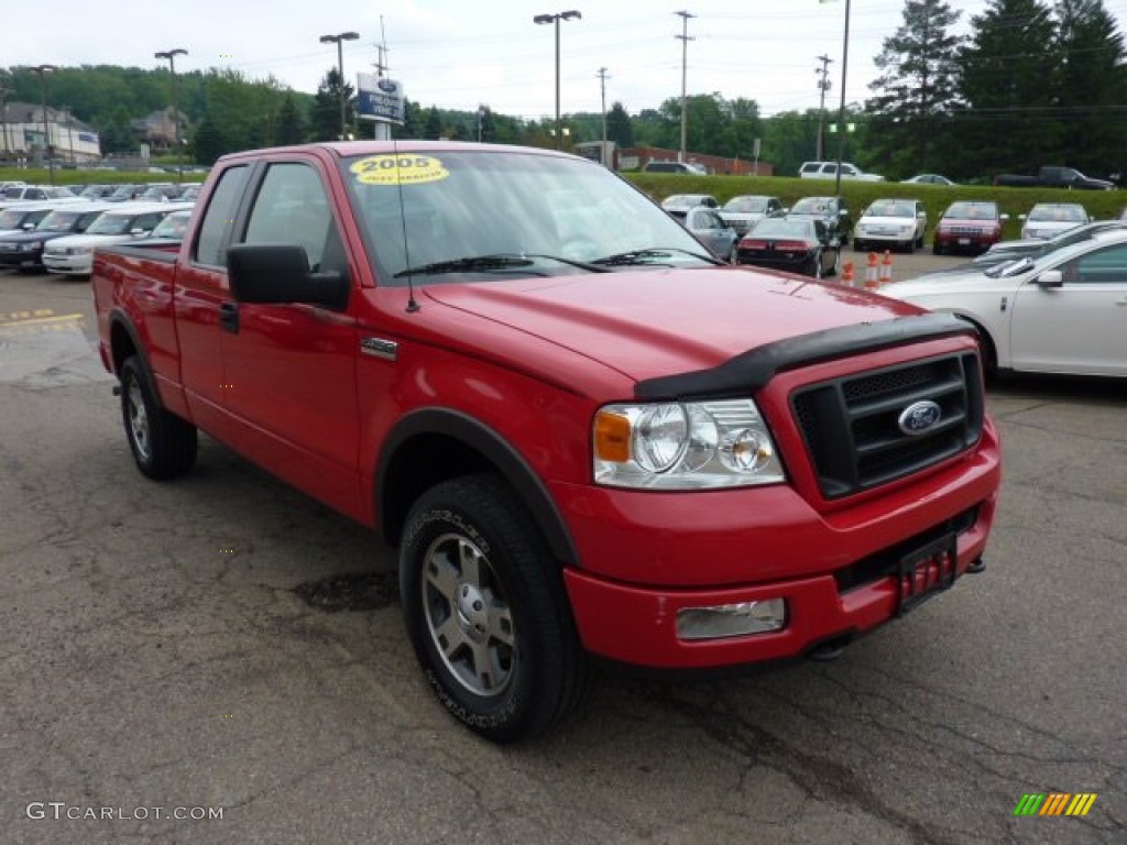 2005 F150 FX4 SuperCab 4x4 - Bright Red / Black photo #6