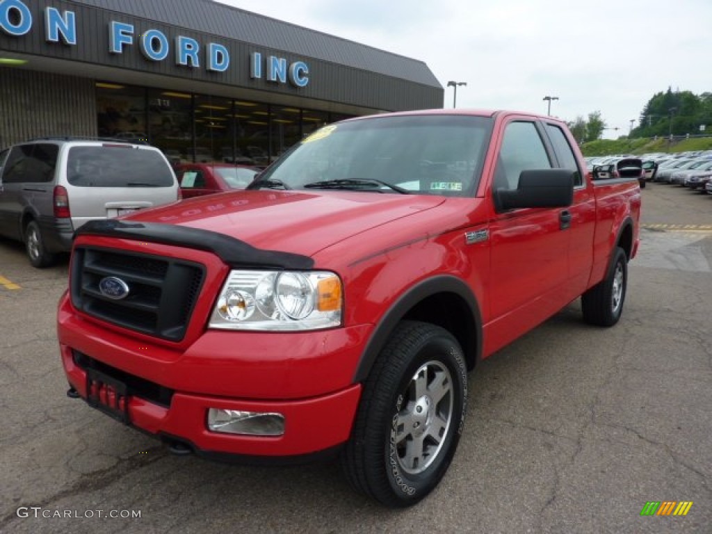 2005 F150 FX4 SuperCab 4x4 - Bright Red / Black photo #8