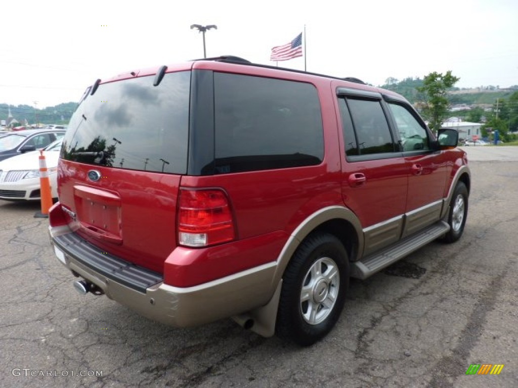 2003 Expedition Eddie Bauer 4x4 - Laser Red Tinted Metallic / Medium Parchment photo #2