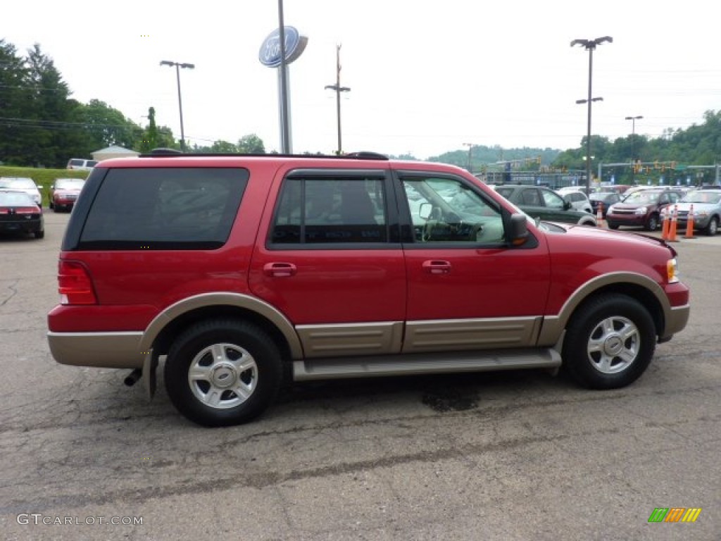 2003 Expedition Eddie Bauer 4x4 - Laser Red Tinted Metallic / Medium Parchment photo #3
