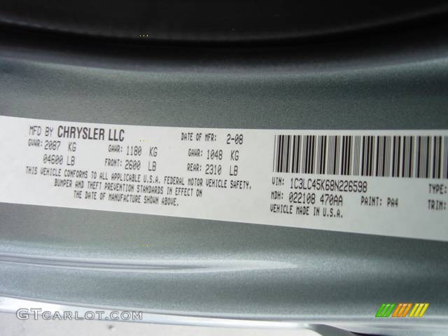 2008 Sebring LX Convertible - Silver Steel Metallic / Dark Slate Gray/Light Slate Gray photo #29