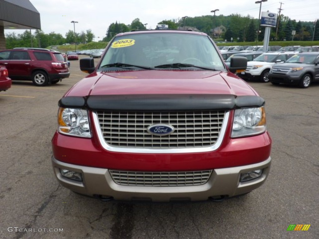 2003 Expedition Eddie Bauer 4x4 - Laser Red Tinted Metallic / Medium Parchment photo #6
