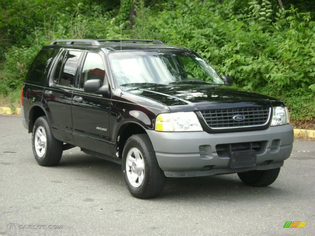 2002 Explorer XLS 4x4 - Black Clearcoat / Graphite photo #4
