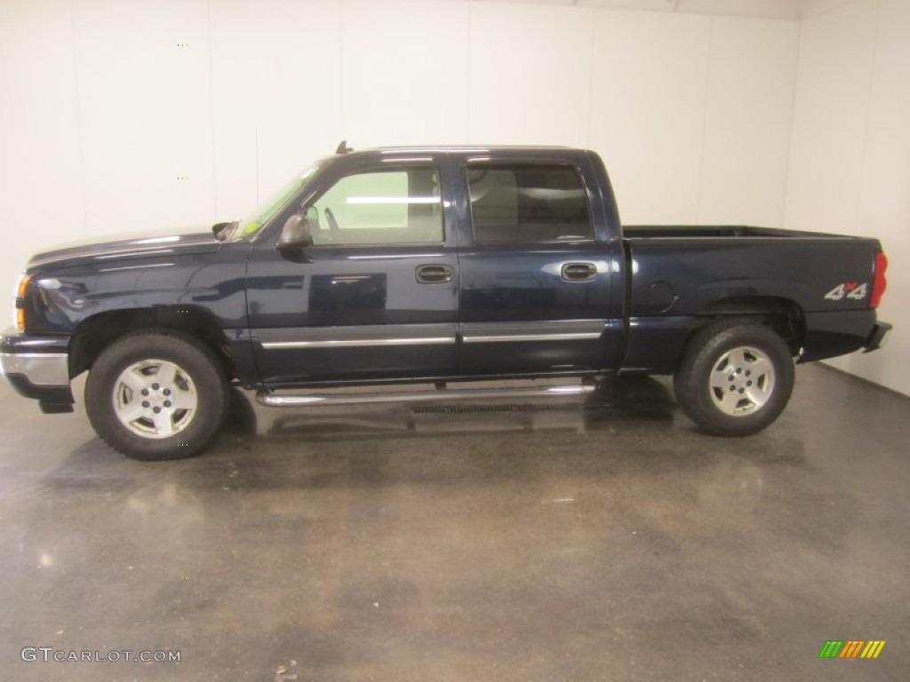 2006 Silverado 1500 LT Crew Cab 4x4 - Dark Blue Metallic / Medium Gray photo #3