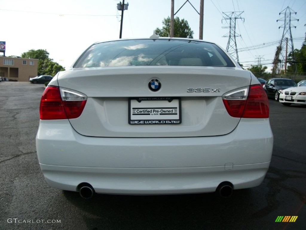 2007 3 Series 335xi Sedan - Alpine White / Black photo #5