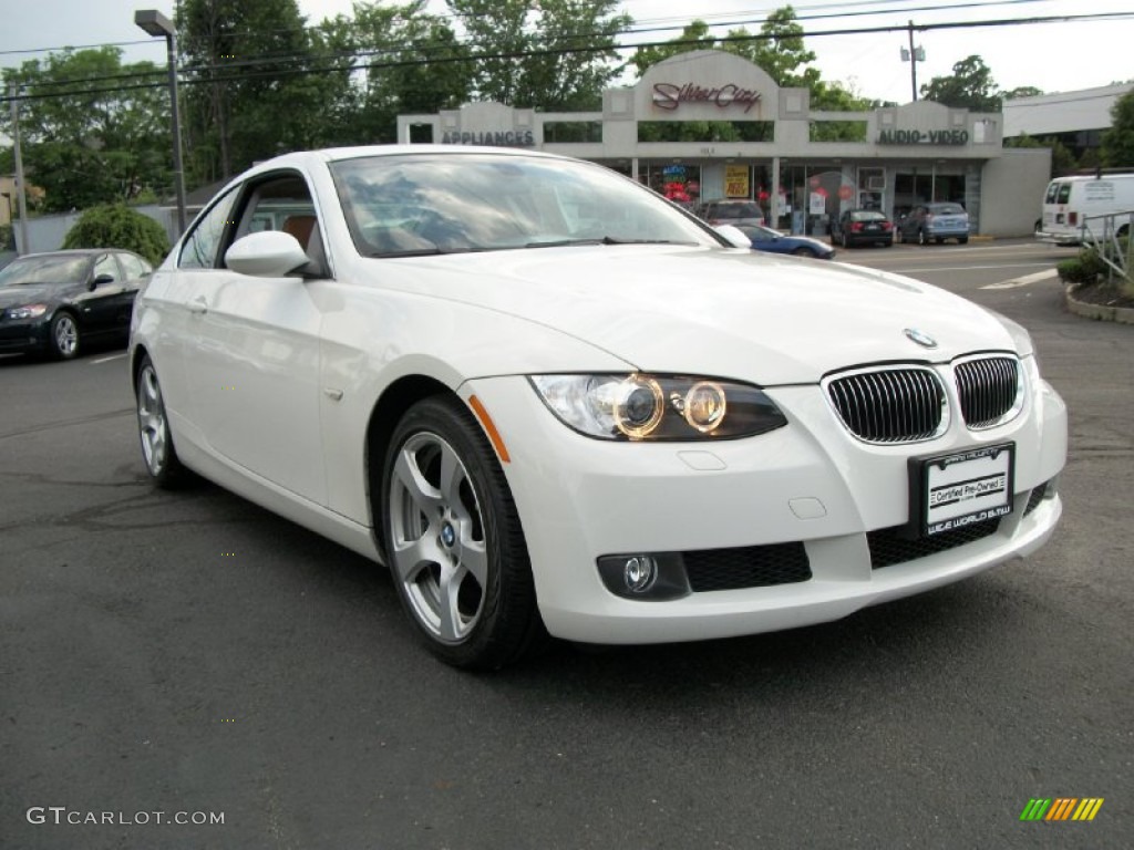 2008 3 Series 328i Coupe - Alpine White / Saddle Brown/Black photo #3