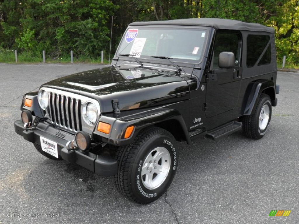 2005 Wrangler Unlimited 4x4 - Black / Dark Slate Gray photo #1