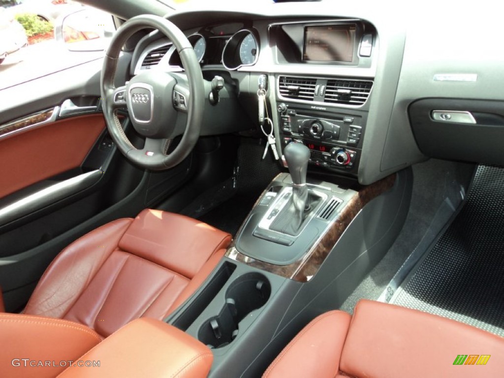 2009 Audi S5 4.2 quattro Tuscan Brown Silk Nappa Leather Dashboard Photo #50389941