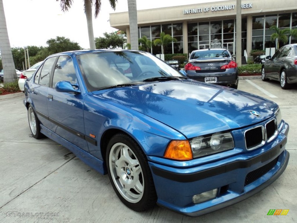 1998 M3 Sedan - Estoril Blue Metallic / Grey photo #2