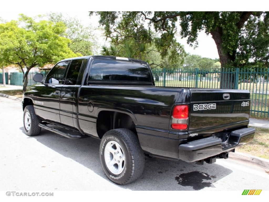 2000 Ram 1500 Sport Extended Cab 4x4 - Black / Mist Gray photo #7