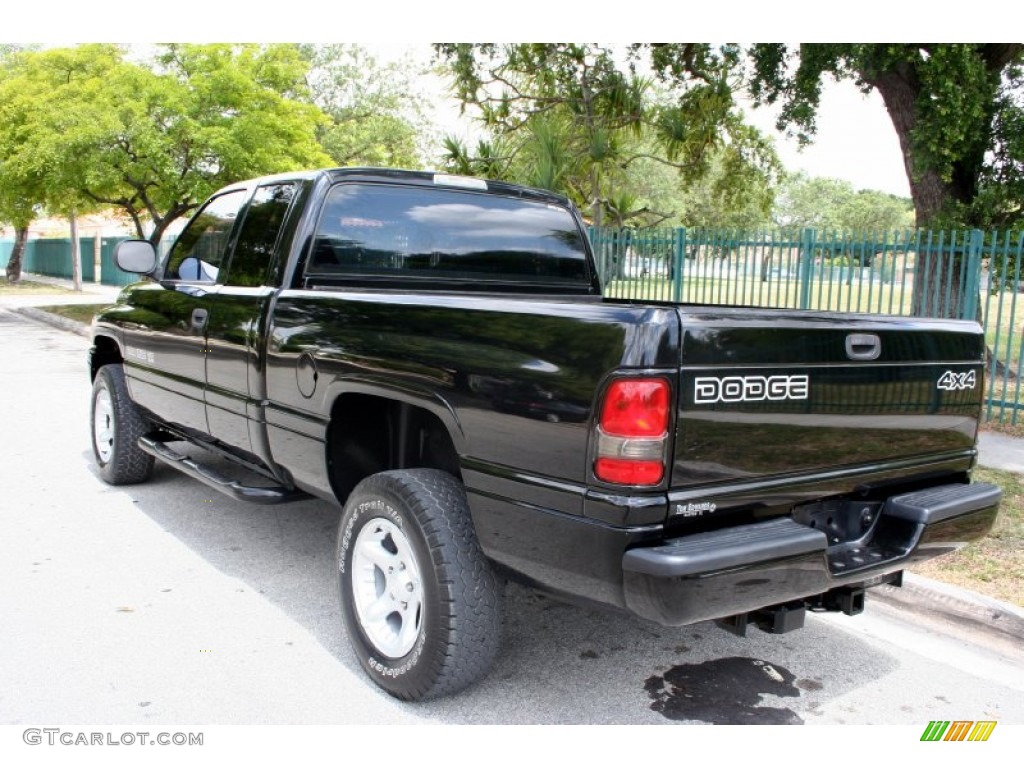 2000 Ram 1500 Sport Extended Cab 4x4 - Black / Mist Gray photo #8