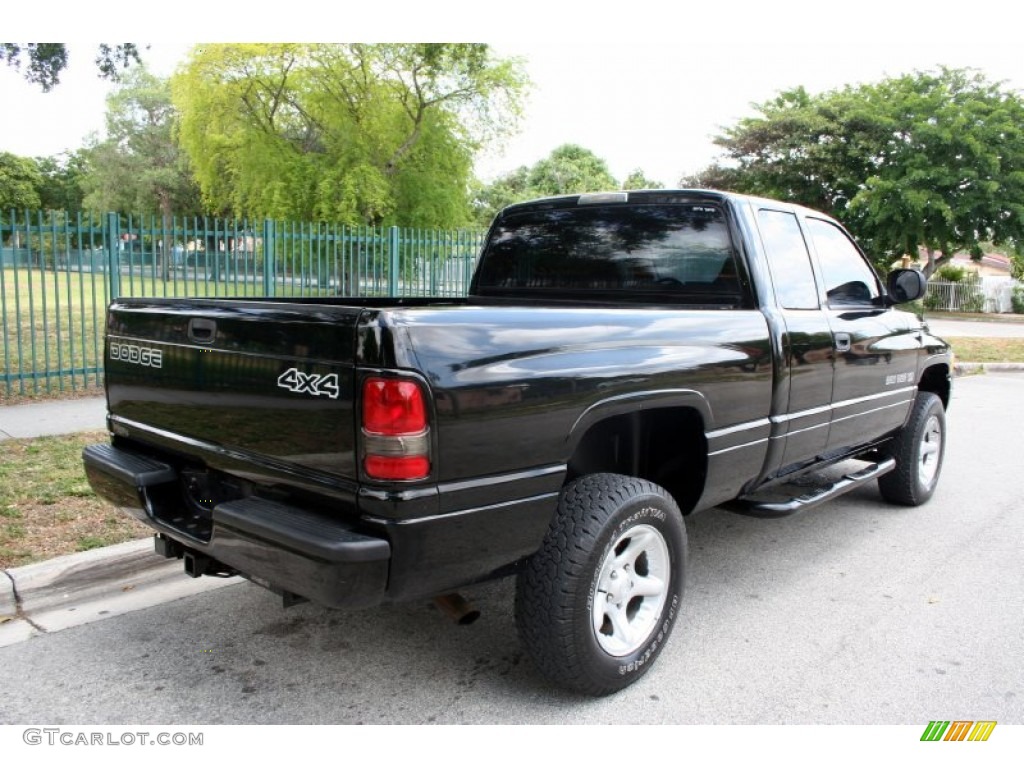 2000 Ram 1500 Sport Extended Cab 4x4 - Black / Mist Gray photo #9