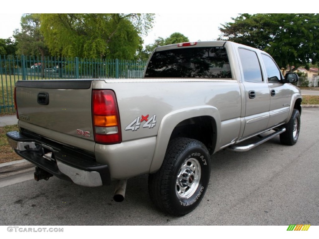 2003 Sierra 2500HD SLT Crew Cab 4x4 - Pewter Metallic / Pewter photo #8