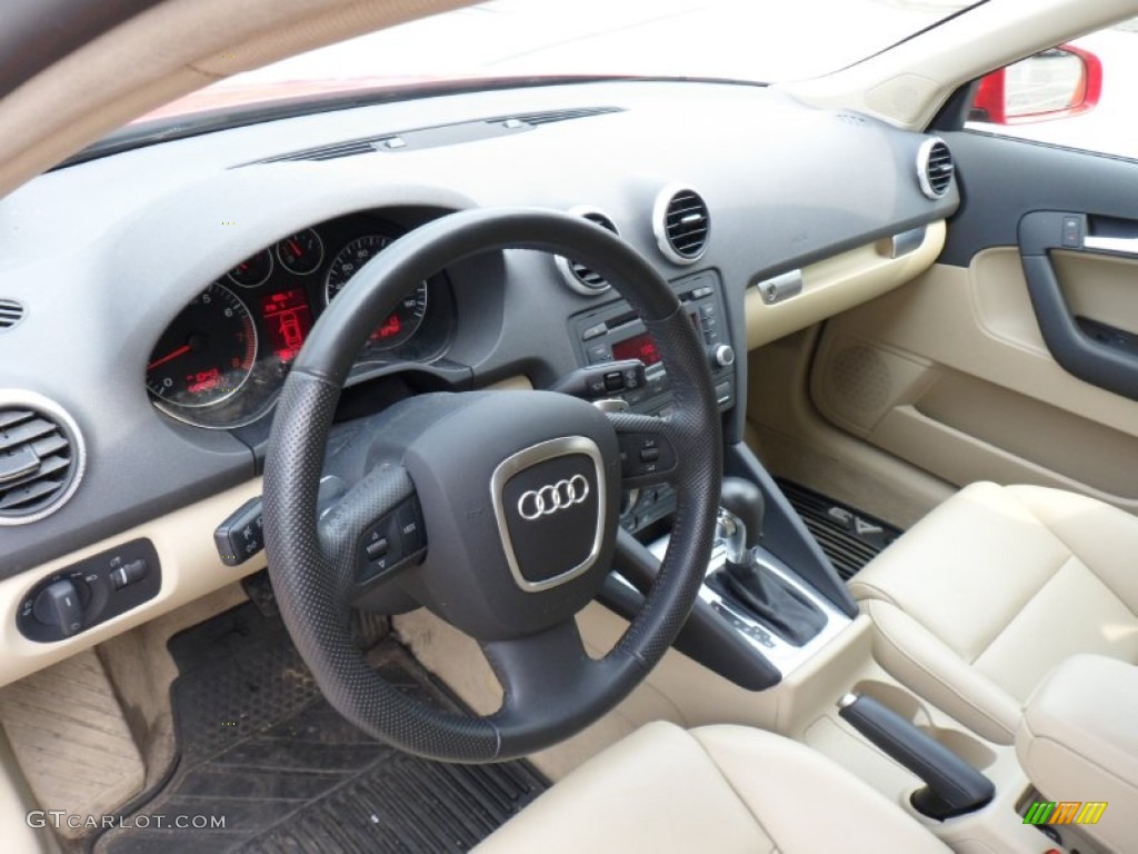 Beige Interior 2008 Audi A3 2.0T Photo #50394954