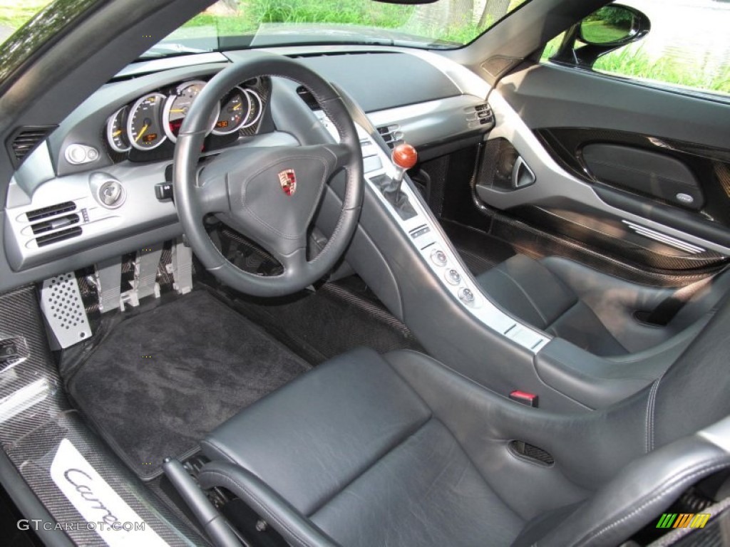 Dark Grey Natural Leather Interior 2005 Porsche Carrera Gt