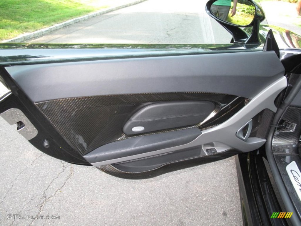 2005 Porsche Carrera GT Standard Carrera GT Model Dark Grey Natural Leather Door Panel Photo #50395164