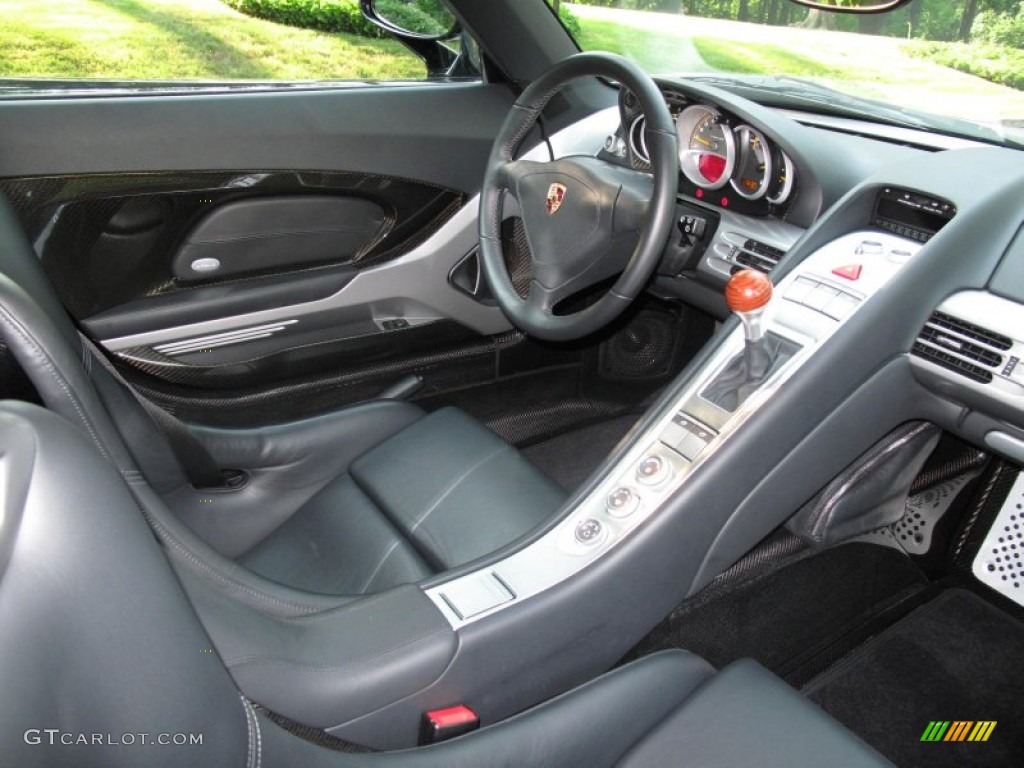 Dark Grey Natural Leather Interior 2005 Porsche Carrera GT Standard Carrera GT Model Photo #50395212