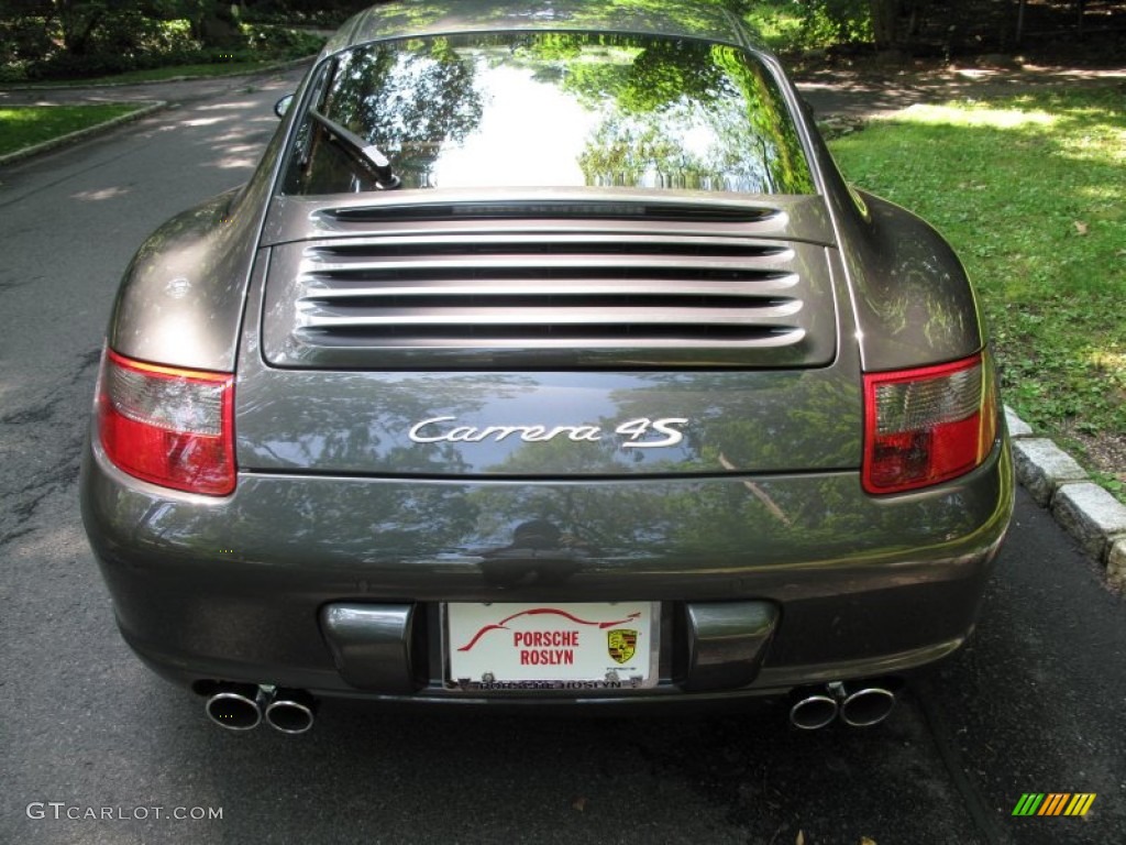 2008 911 Carrera 4S Coupe - Slate Grey Metallic / Natural Brown photo #11