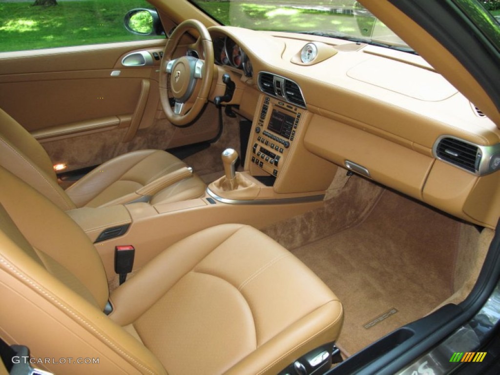 2008 911 Carrera 4S Coupe - Slate Grey Metallic / Natural Brown photo #15