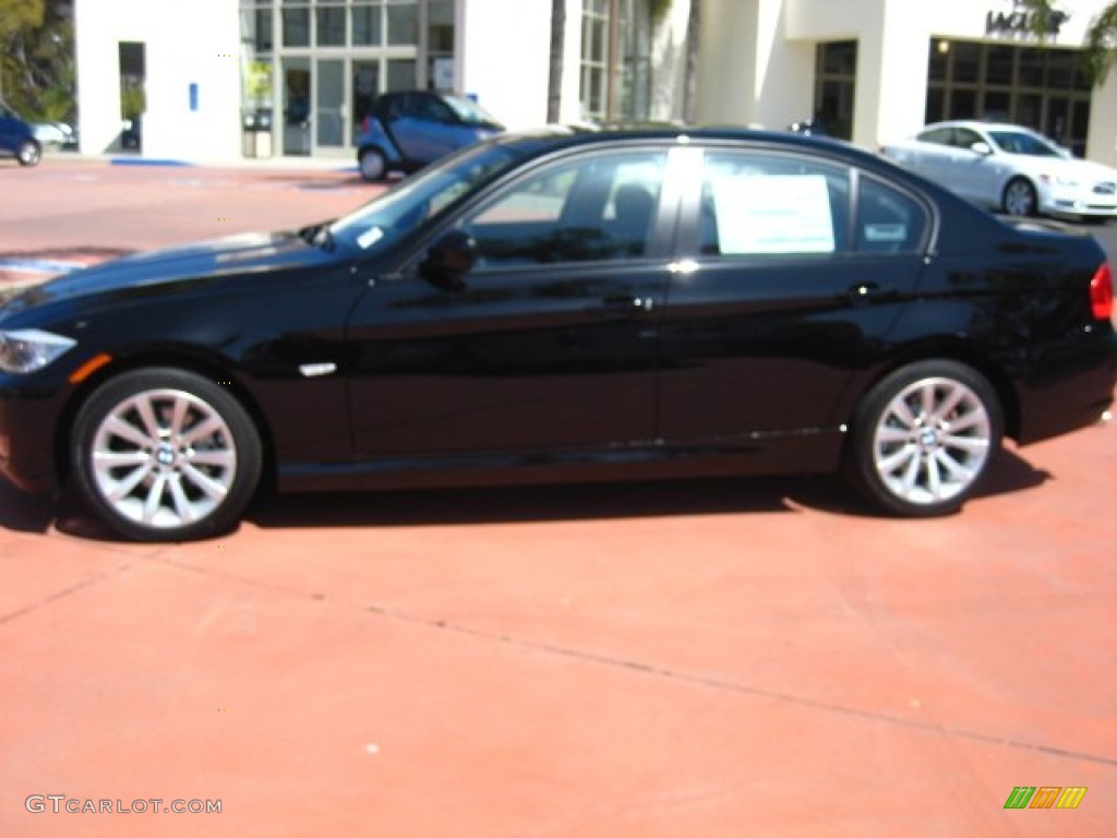 2011 3 Series 328i Sedan - Jet Black / Black Dakota Leather photo #2