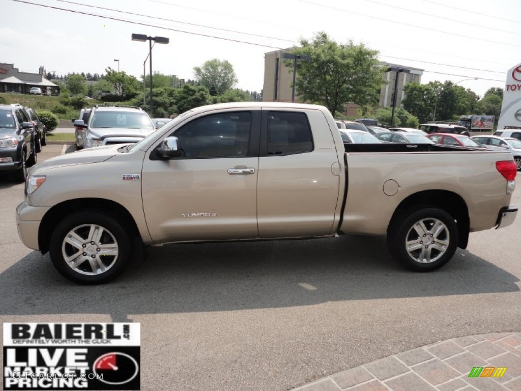 2008 Tundra Limited Double Cab 4x4 - Desert Sand Mica / Beige photo #4