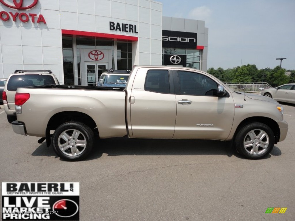 2008 Tundra Limited Double Cab 4x4 - Desert Sand Mica / Beige photo #8