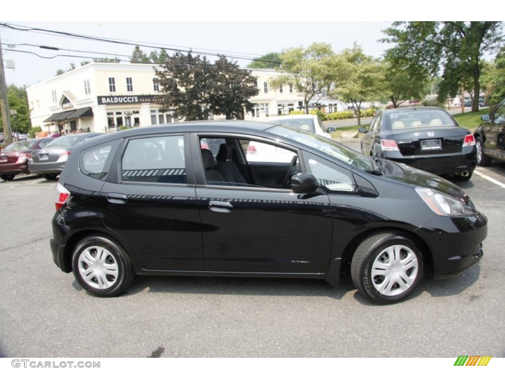 Crystal Black Pearl 2009 Honda Fit Standard Fit Model Exterior Photo #50398875