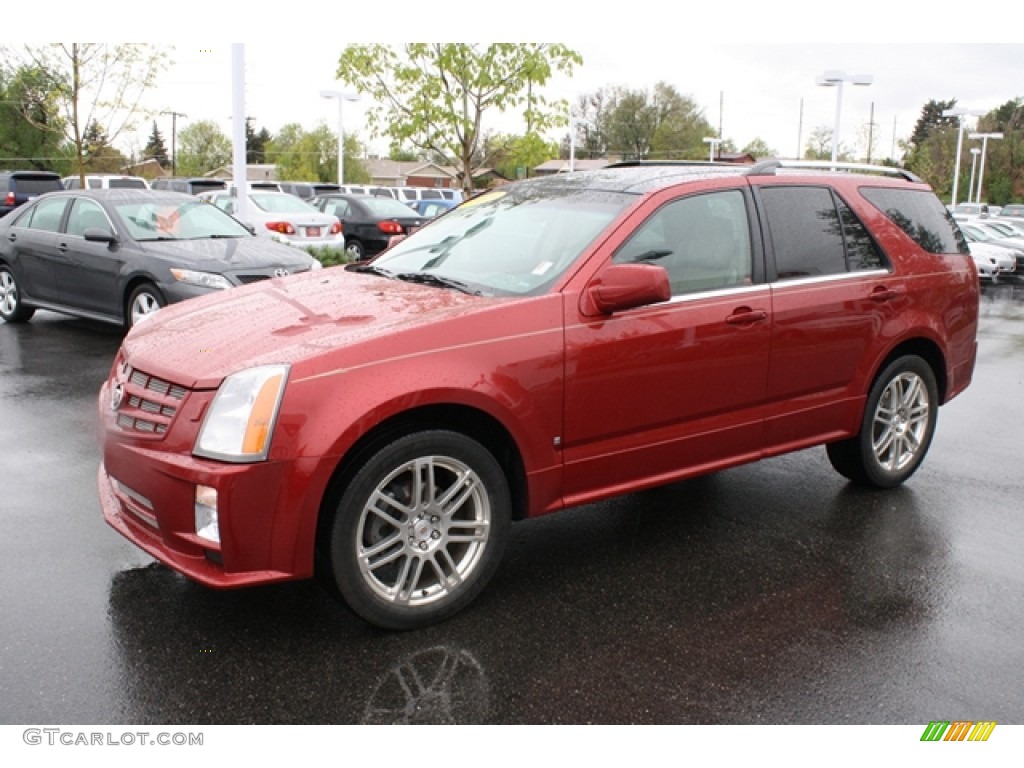 2008 SRX 4 V6 AWD - Crystal Red / Cashmere/Cocoa photo #4