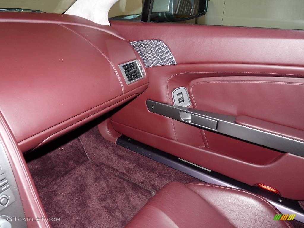 2006 Aston Martin V8 Vantage Coupe Chancellor Red Door Panel Photo #50399520