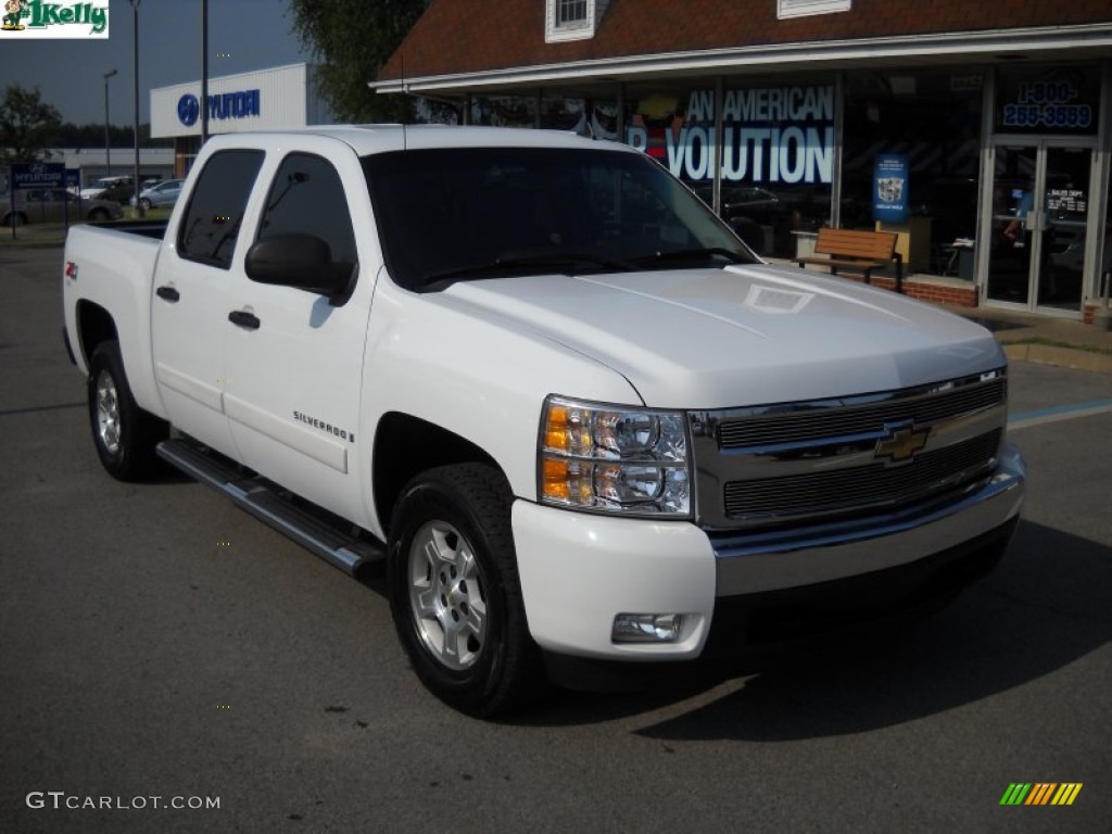 2007 Silverado 1500 LT Z71 Crew Cab 4x4 - Summit White / Ebony Black photo #1