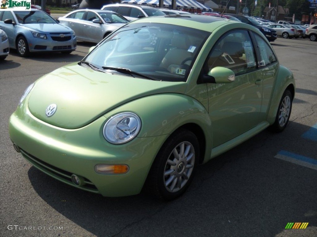 2005 New Beetle GLS Coupe - Cyber Green Metallic / Cream Beige photo #7