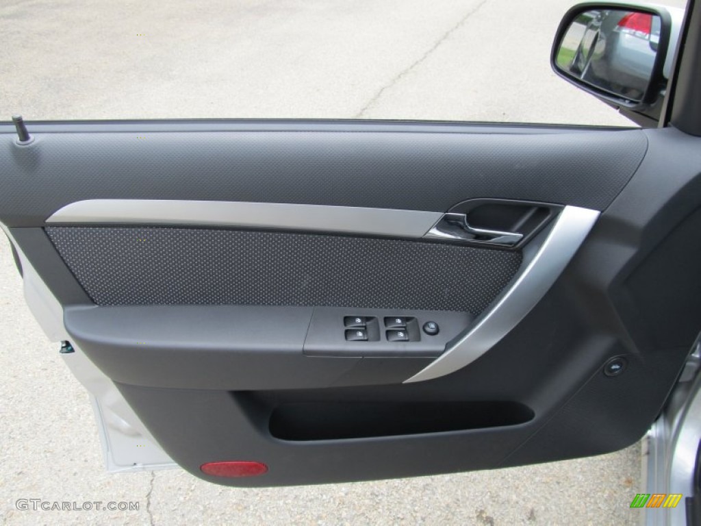 2011 Chevrolet Aveo LT Sedan Charcoal Door Panel Photo #50400588