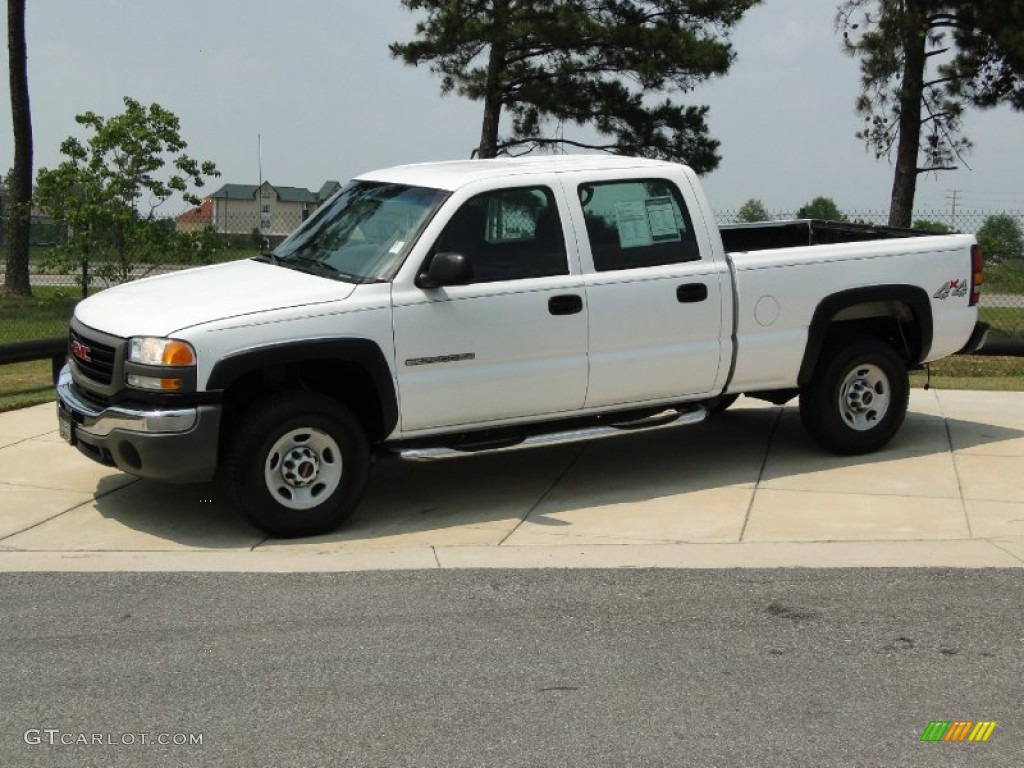 2005 Sierra 2500HD Crew Cab 4x4 - Summit White / Pewter photo #9