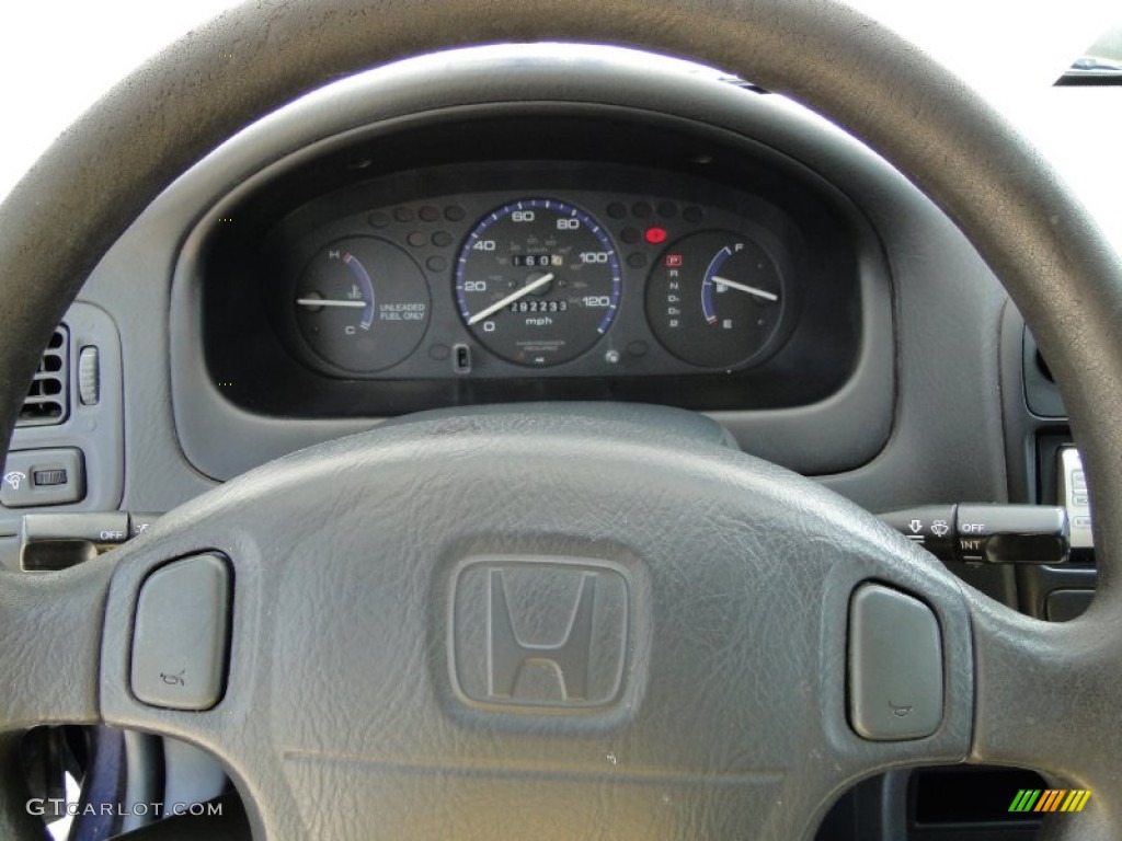 1998 Honda Civic CX Hatchback Gray Steering Wheel Photo #50401747