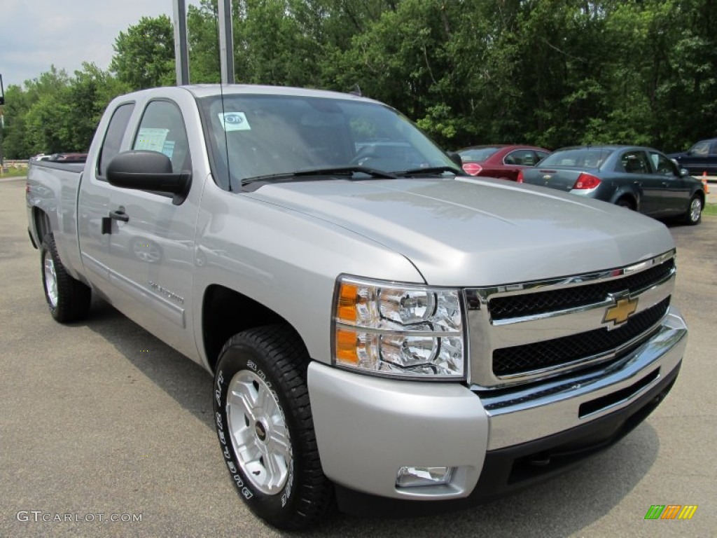 2011 Silverado 1500 LT Extended Cab 4x4 - Sheer Silver Metallic / Light Titanium/Ebony photo #5