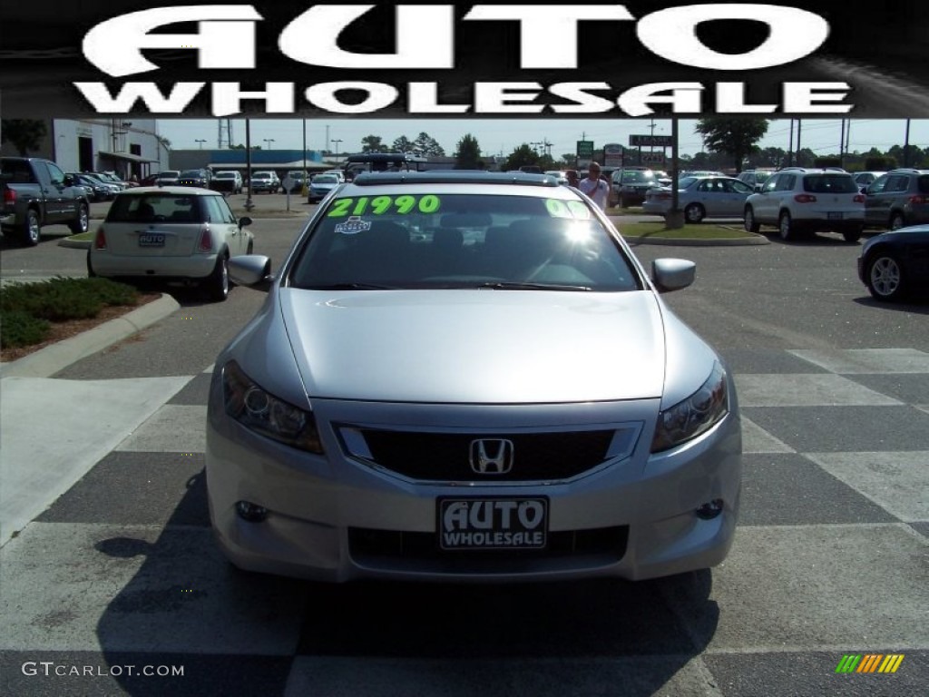 2009 Accord EX-L V6 Coupe - Alabaster Silver Metallic / Black photo #2