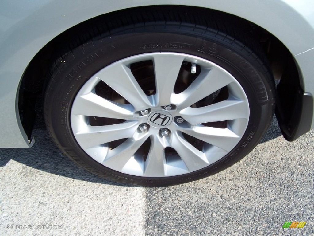 2009 Accord EX-L V6 Coupe - Alabaster Silver Metallic / Black photo #4