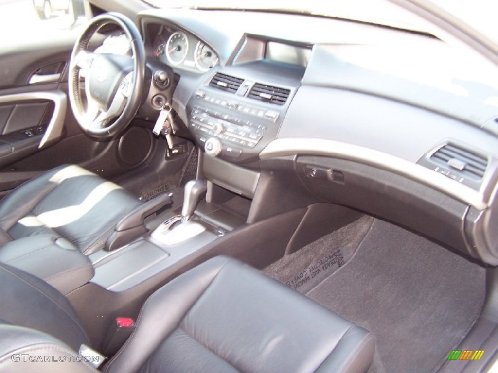 2009 Accord EX-L V6 Coupe - Alabaster Silver Metallic / Black photo #7