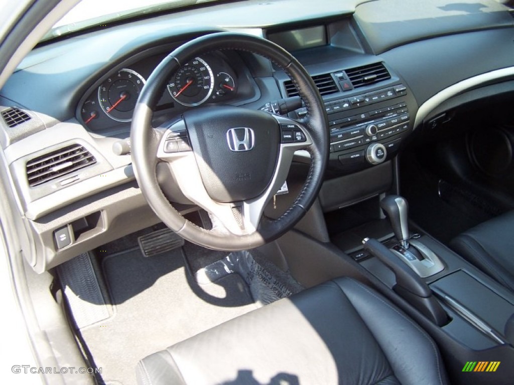 2009 Accord EX-L V6 Coupe - Alabaster Silver Metallic / Black photo #9