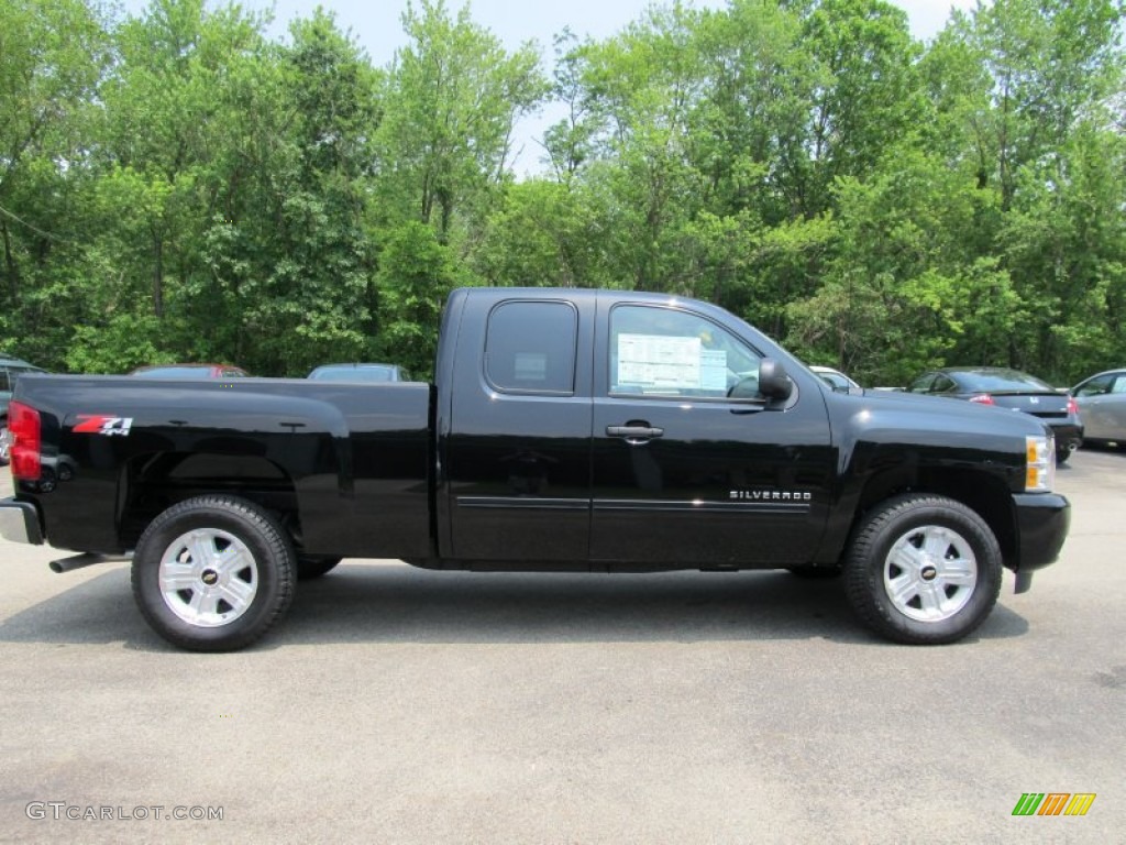 2011 Silverado 1500 LT Extended Cab 4x4 - Black / Ebony photo #4