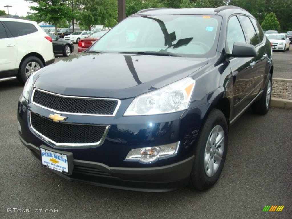 2011 Traverse LS - Dark Blue Metallic / Dark Gray/Light Gray photo #1