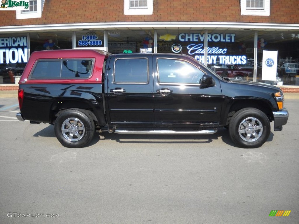 2009 Canyon SLE Crew Cab 4x4 - Carbon Black Metallic / Ebony photo #2