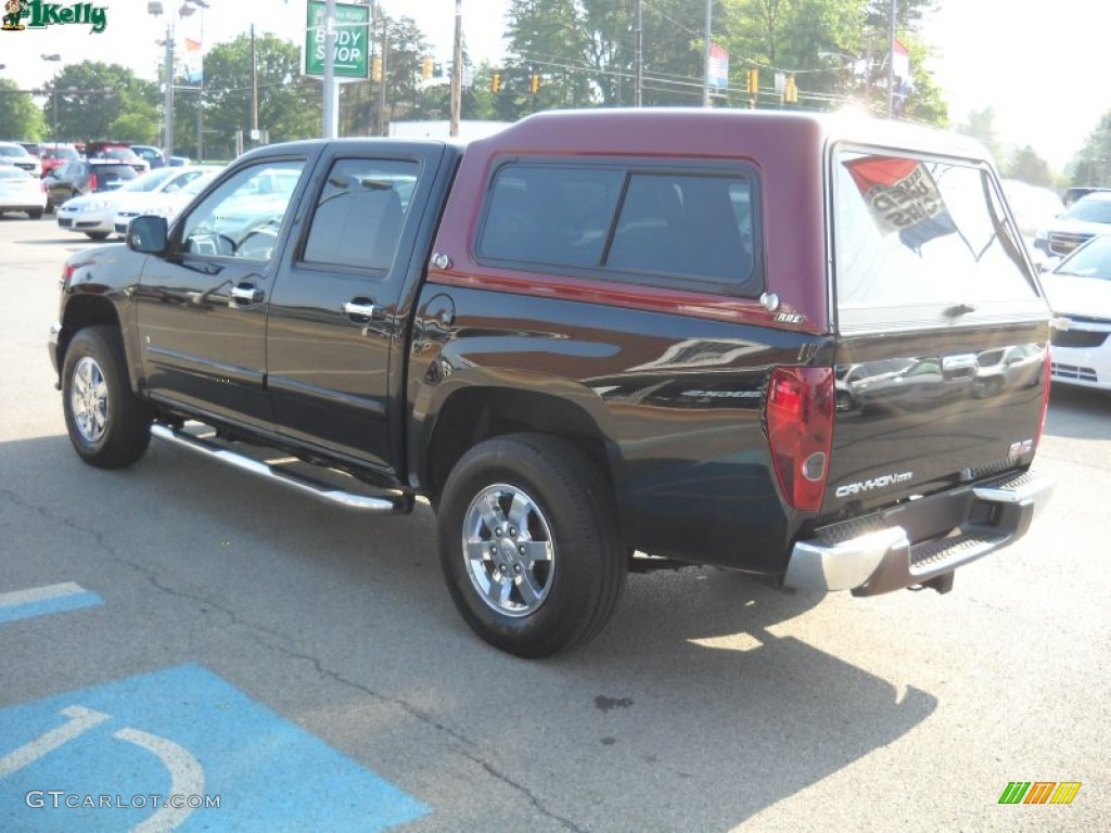 2009 Canyon SLE Crew Cab 4x4 - Carbon Black Metallic / Ebony photo #5