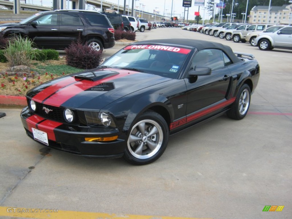 2005 Mustang GT Premium Convertible - Black / Red Leather photo #1