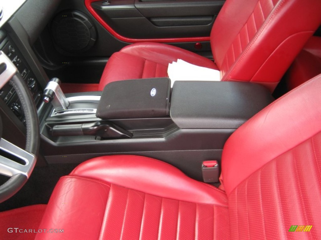 Red Leather Interior 2005 Ford Mustang GT Premium Convertible Photo #50405131