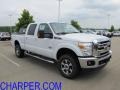 2011 Oxford White Ford F350 Super Duty Lariat Crew Cab 4x4  photo #1