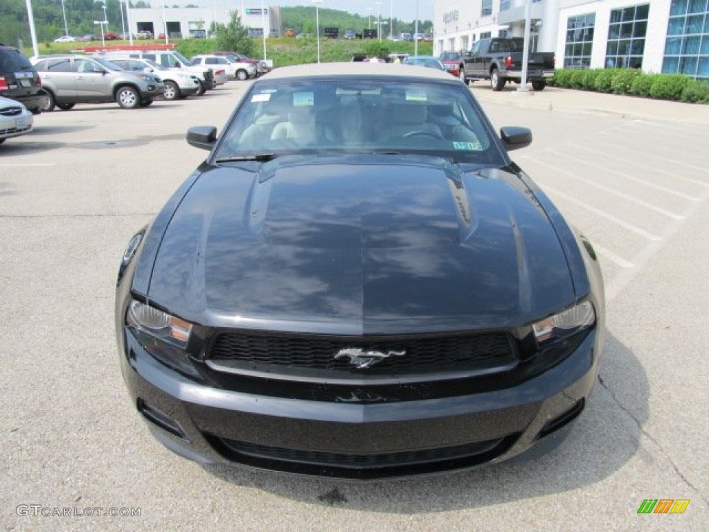 2011 Mustang V6 Premium Convertible - Ebony Black / Stone photo #7