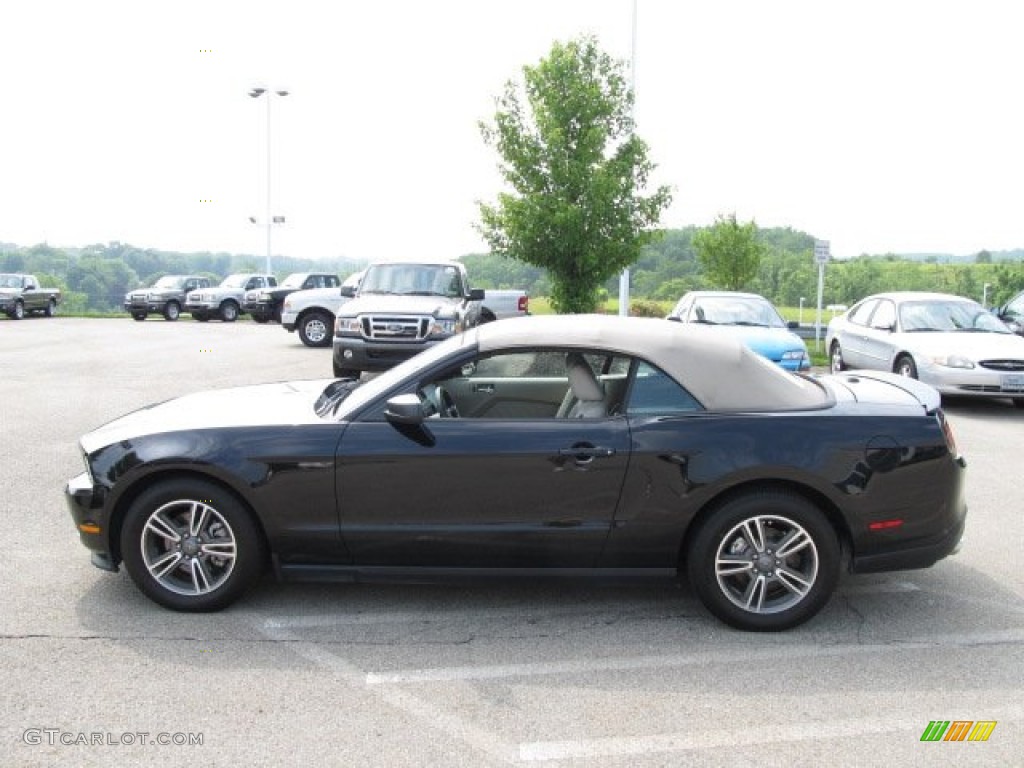 2011 Mustang V6 Premium Convertible - Ebony Black / Stone photo #9